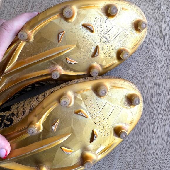 Adidas Adizero Snoop Dogg Money Cleats Gold Black Football‎ Shoes Size 12 Rare main image 13